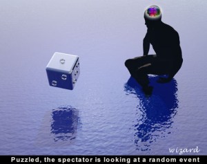 A spectator is looking at a random event