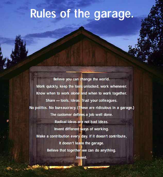 We will adopt the HP garage rules